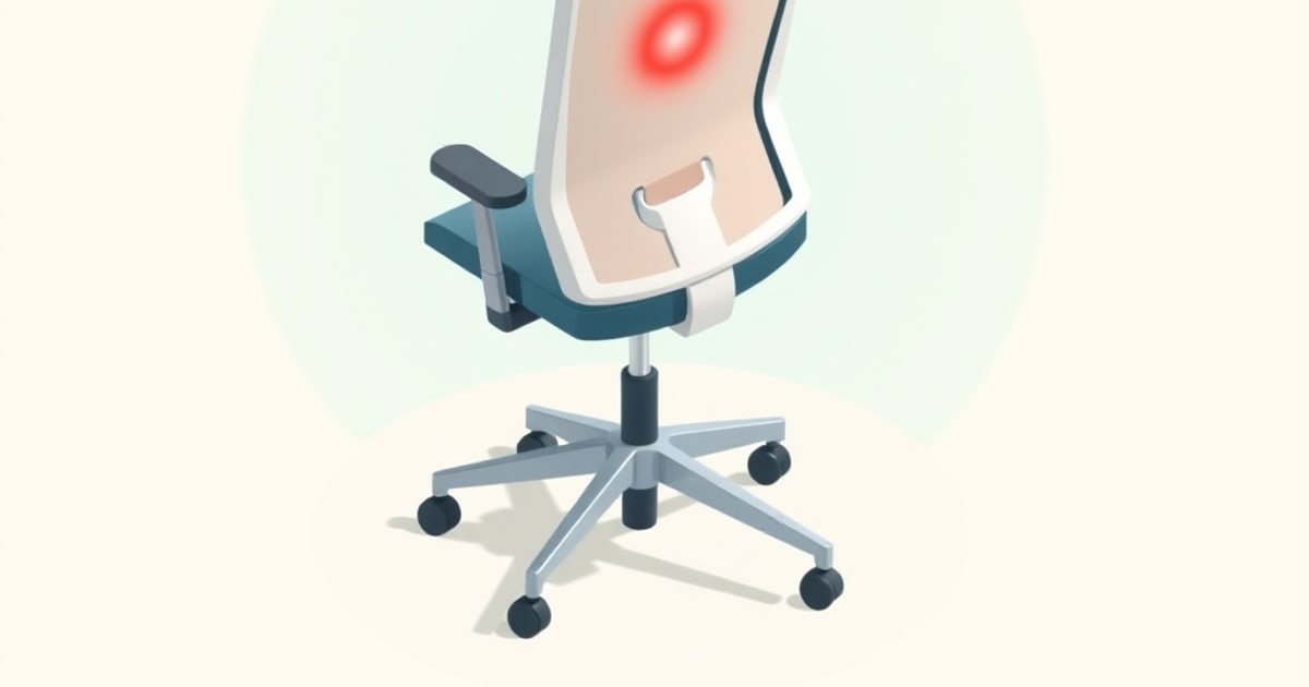 Isometric vector illustration representing best ergonomic office chair for back pain