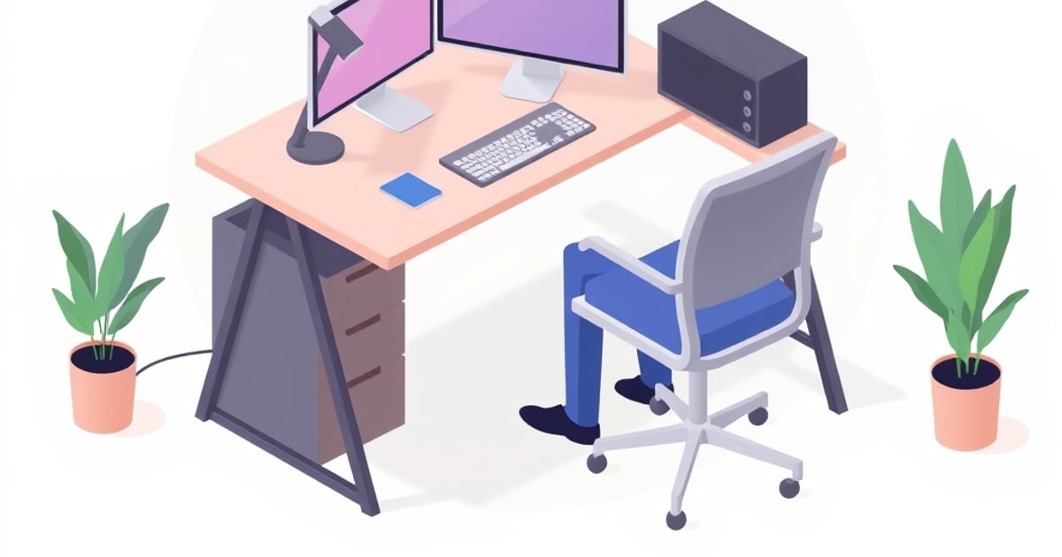 A neutral-posture seated computer workstation